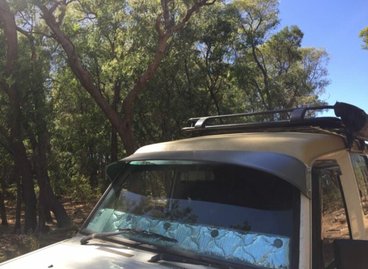 Toyota LandCruiser 75/78/79 Series Sunvisor – Grey Finish - Image 2