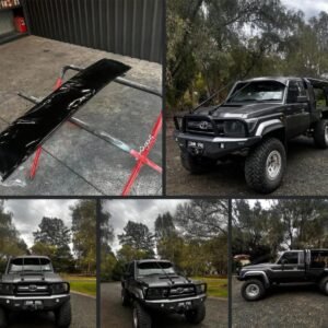Toyota LandCruiser 79 Series Sunvisor – Gloss Black (Custom Fit)